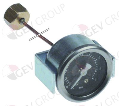 Манометр d41мм 0-16бар зі шкалою PSI, 1/4"