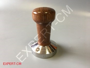 Темпер сталь із коричневою ручкою (дерево) d57мм EXPERT-CM
