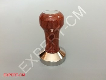 Темпер (сталь) із дер. ручкою (коричневий) d53мм