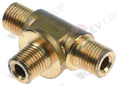 Фітінг-трійник Т-подібний. 1/4"Нр.- 1/4"Нр.-1/4"Нр. L53мм