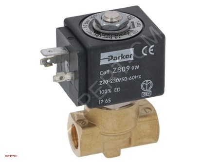 Соленоїдний клапан PARKER 230В 2х поз., 1/4", t -20 - 130dC