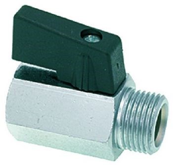 Кран кульовий 3/8"-3/8" L30мм, вал-d22мм з ручкою-прапорець