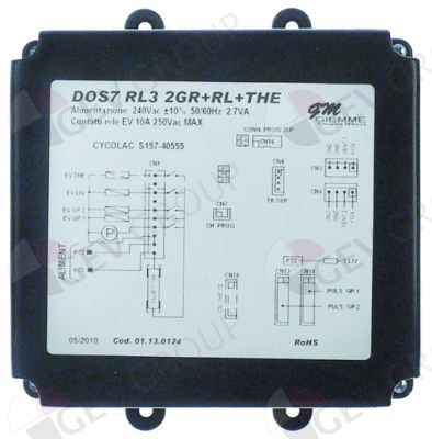 Електронний блок кавомашини серія DOS7 RL3 2GR+RL+THE, 230В