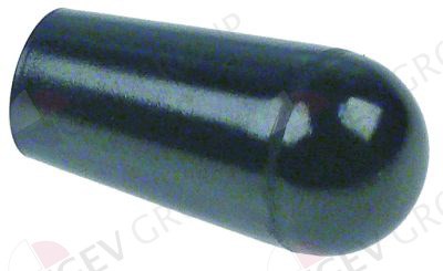 Ручка конічна d20мм L40мм, M10 (чорний пластик)