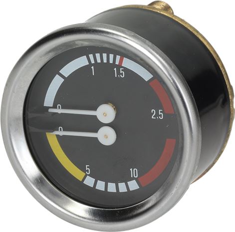 Манометр WEGA d60 мм 0-2,5бар/0-16бар, 1/8"