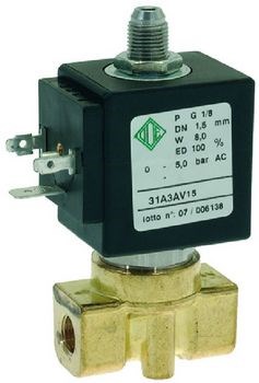 Соленоїдний клапан ODE 1/8" 230В 8Вт 3х поз.