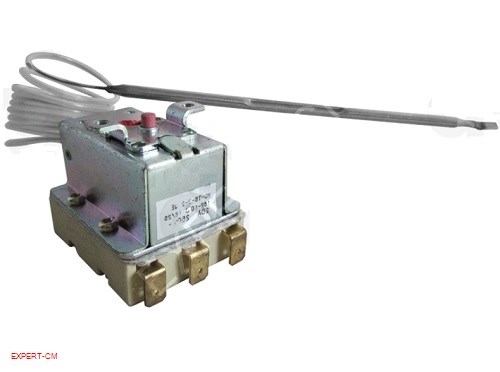 Термостат TECASA 169 С, 3х полюс, 20А, датчик d4мм L128мм
