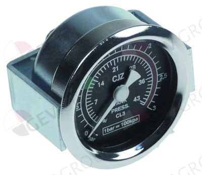 Манометр d41мм 0-3бар зі шкалою PSI 0,8-1,1/8"