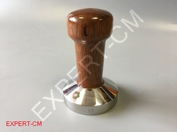 Темпер сталь із коричневою ручкою (дерево) d58мм EXPERT-CM