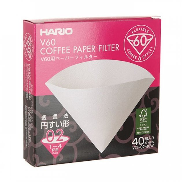 Фільтри HARIO на 1-4 чашки 40шт