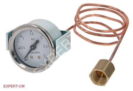 Манометр MARZOCCO d41мм 1х шкала 0-3бар, 1/4" (з трубкою)