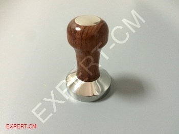 Темпер (сталь) із дер. ручкою (коричневий) d57мм
